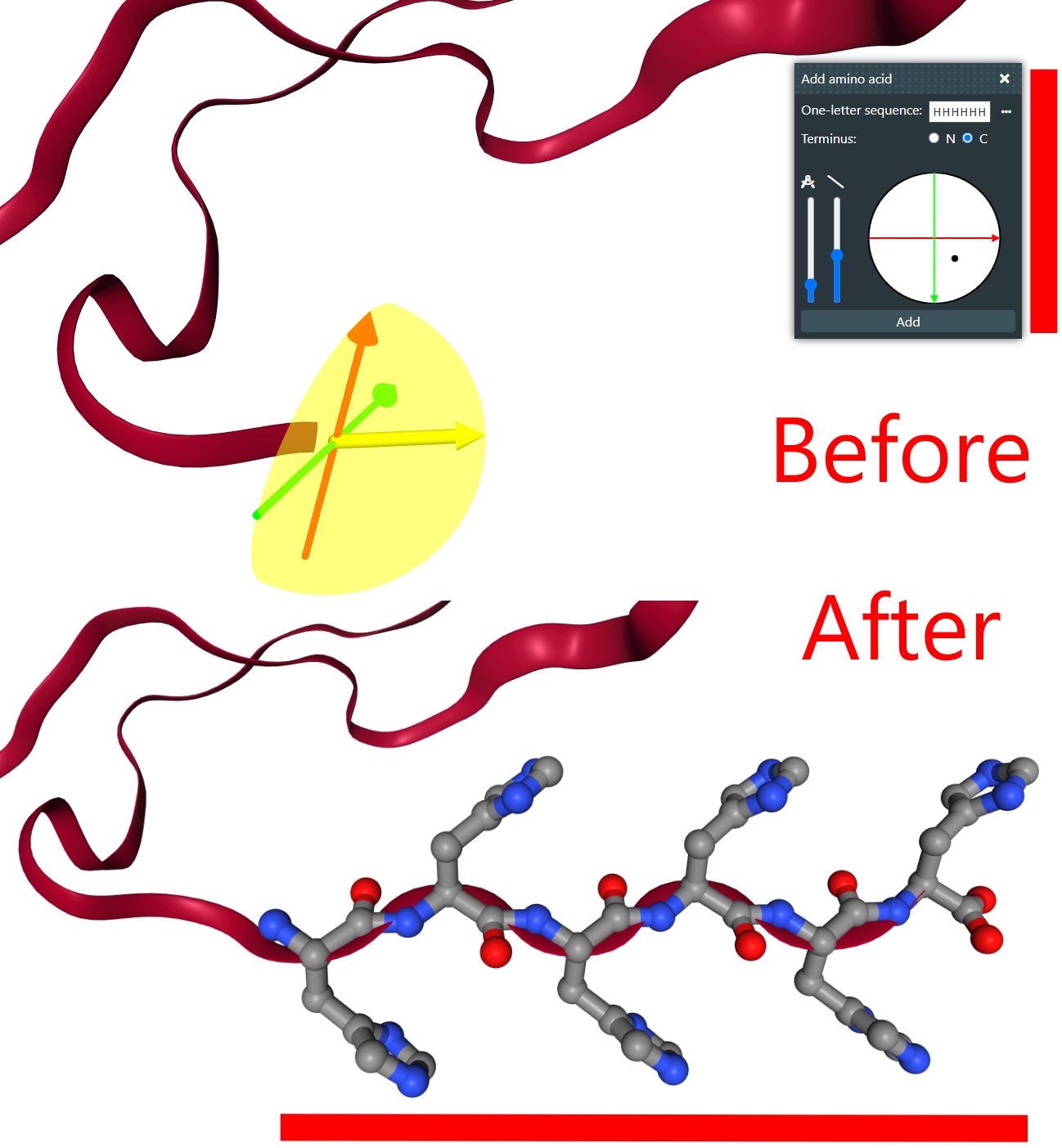 Appending of amino acid