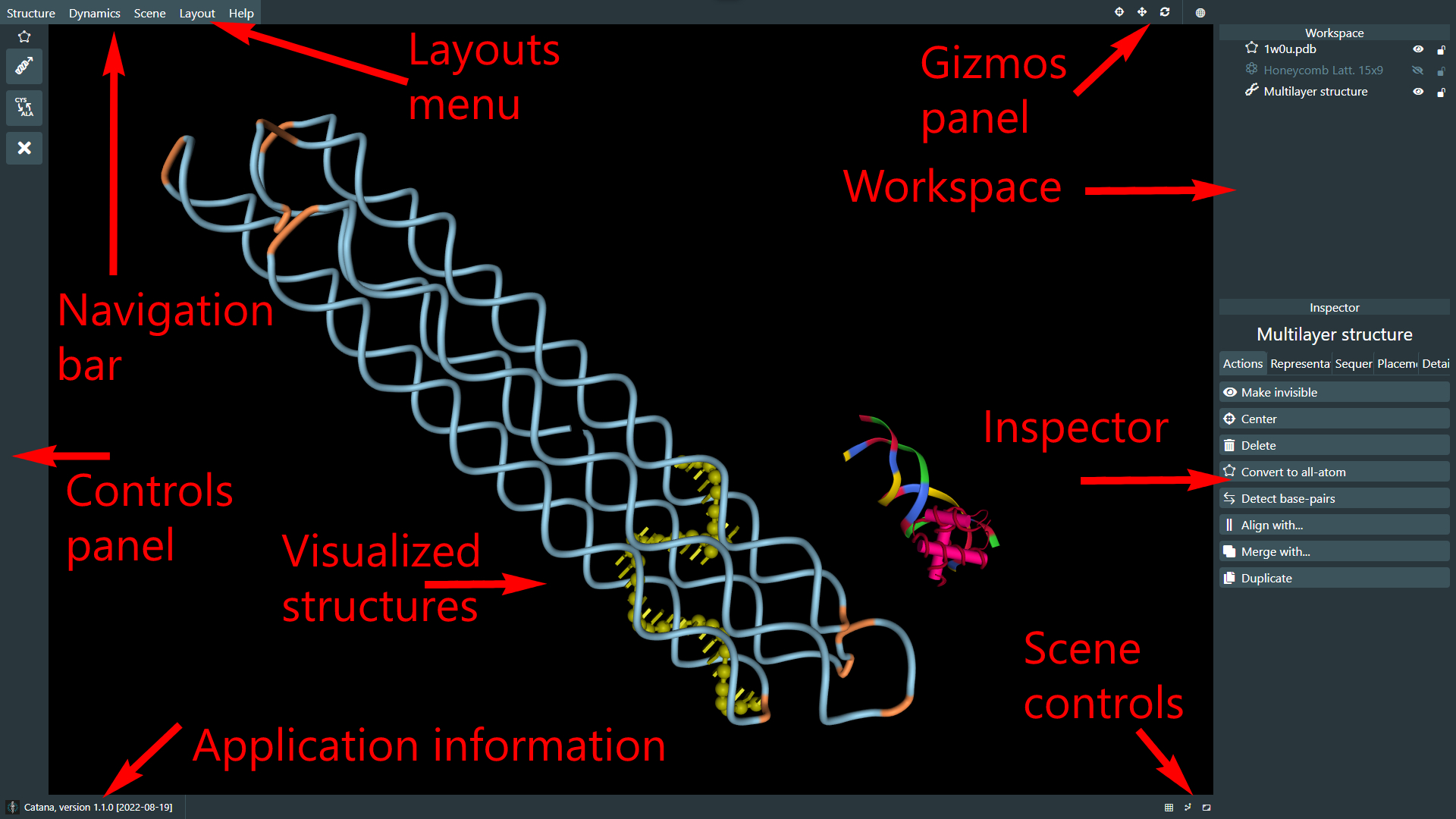 Overview of Catana User Interface